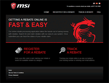 Tablet Screenshot of msi.4myrebate.com